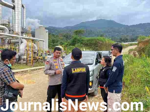 Kapolres Madina dan KBR Polda Sumut Olah TKP di Sumur V-1 PT.SMGP