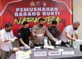 Sat Narkoba Polres Dairi Musnahkan Sabu Seberat 697,7 Gram