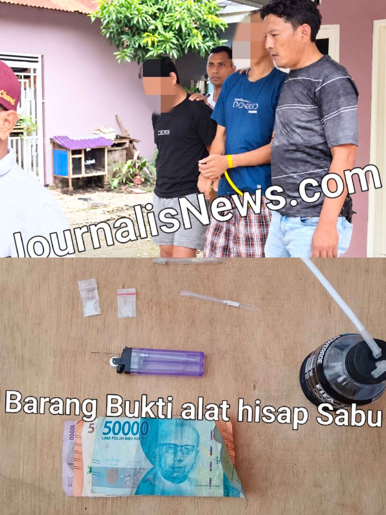Penggerebekan Sarang Narkoba Nyasar ke Rumah Warga, Dua Pelaku Penikmat Sabu Sukses Masuk Kerangkeng Polres Pelabuhan Belawan 